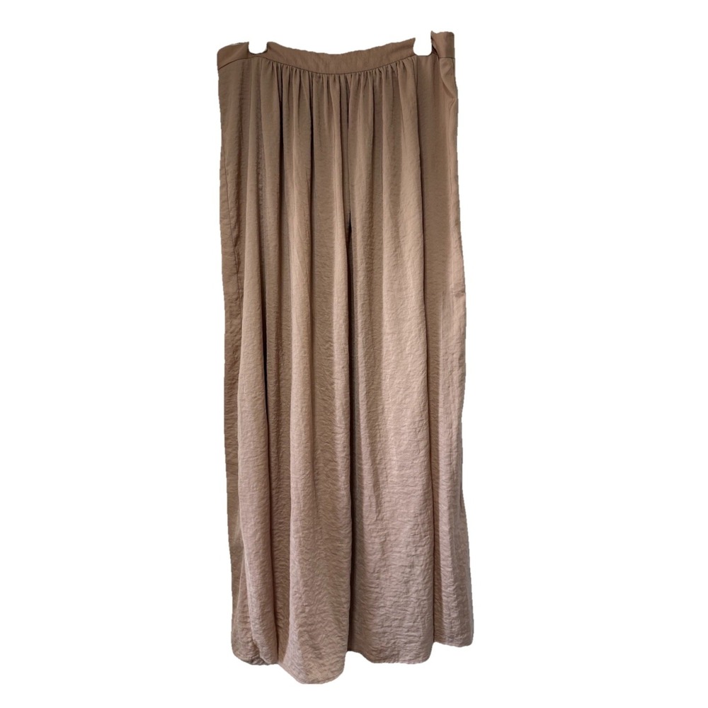 Victoria's Secret Shimmer Satin Maxi Skirt‎ Peach Pink Champagne S 12